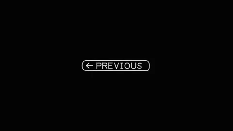 Outlined navigation previous button with animated light glint. 4K Video stock 343265515