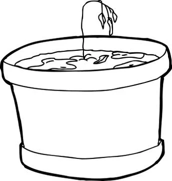 Outlined Over-Watered Seedling Illustration