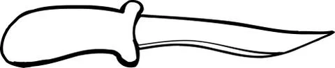 Outlined Paring Knife Stock Illustration
