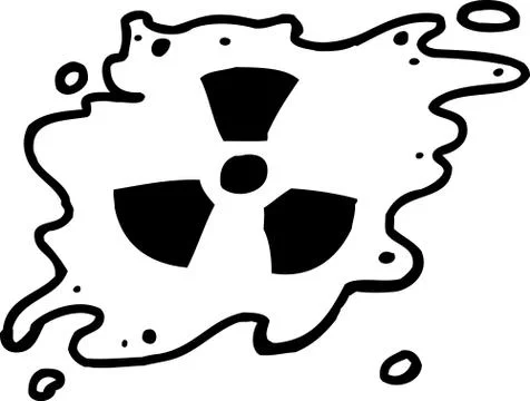 Outlined Radiation Avatar Stock Illustration