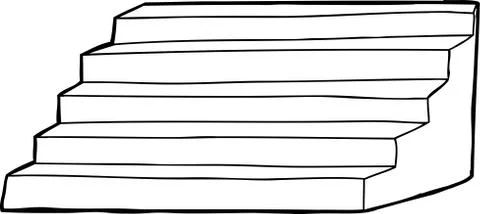 Outlined staircase Stock Illustration