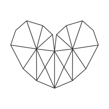 Outlined Vector Heart Stock Illustration