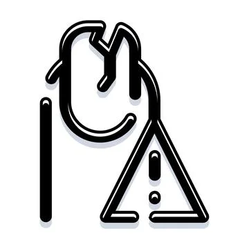 Outlined warning symbol indicating potential danger or risk Stock-Illustration