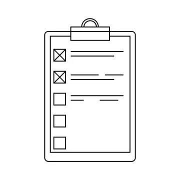 Outlint to do list or planning icon. Simple style Stock Illustration