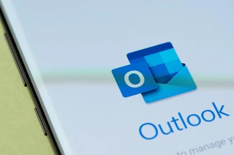 Outlook email app Stock Photos