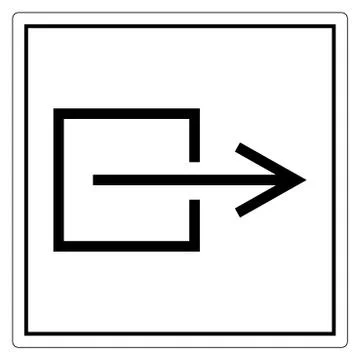 Output Exit Non-Electrical Symbol Sign Isolate On White Background,Vector Ill Stock Illustration