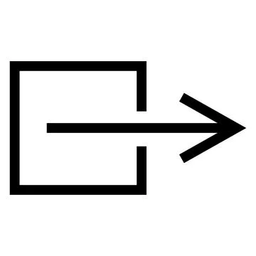 Output Exit Non-Electrical Symbol Sign, Vector Illustration, Isolate On White Stock Illustration