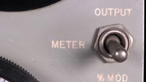 Output meter setting switch Stock Footage 84003337