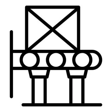 Output process icon outline vector. Manufacturing system 스톡 일러스트