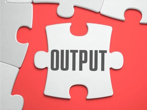 Output - Puzzle on the Place of Missing Pieces Stock Illustration