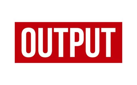 Output Rubber Stamp Seal Vector Stock Illustration