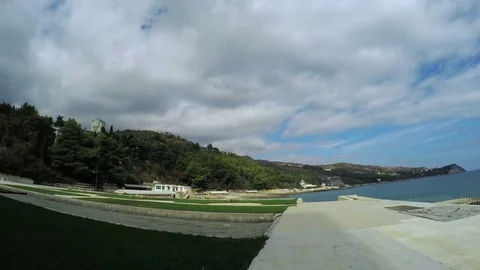 Output to sea pier Video stock 70637430