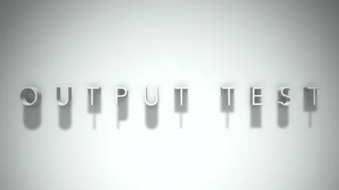 Output test 3D title animation with shadows on a white background Stock Footage 297672413