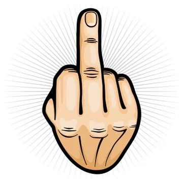 Outrageous and contempt hand gesture vector illustration イラスト素材