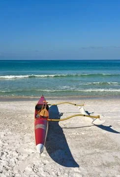 Outrigger Canoe Foto stock