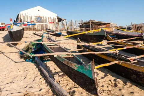 Outrigger canoes Stock Photos