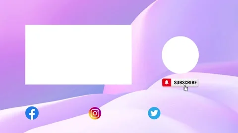 Outro Youtube Animated Simple Stock Footage 208877133