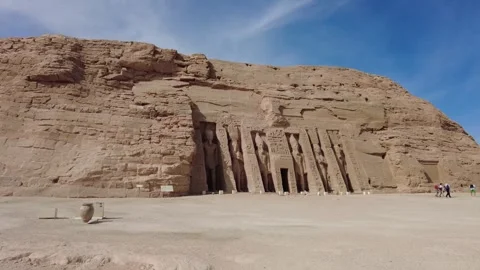 Outside Abu Simbel Temple Egypt Nov 16 2022 Stock Footage 307057340