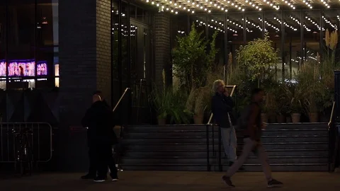 Outside of the Ace hotel in London Stock Footage 123711225