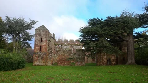 Outside Acton Burnell Castle Stock Footage 321474764