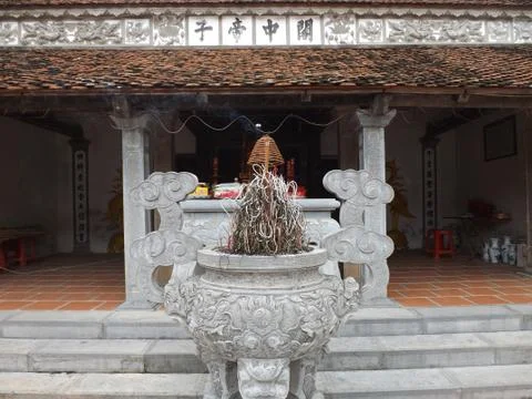 Outside Alter With Burning Incense Stock Photos