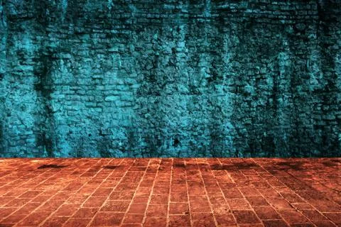 Outside blue wall 写真素材