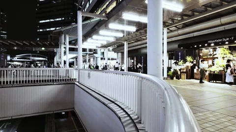 Outside the Busy Train Station Stock Footage 318861263