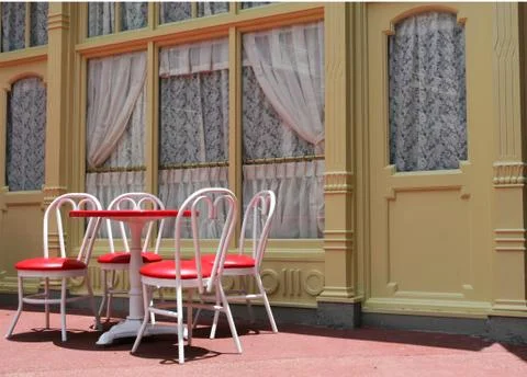 Outside cafe Foto stock