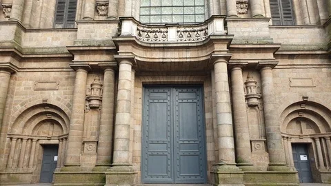 Outside Church or Cathedral Stock Footage 126661004