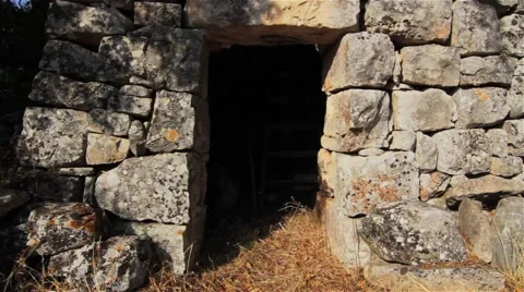 Outside Dark Trulli Stock Footage 42952373