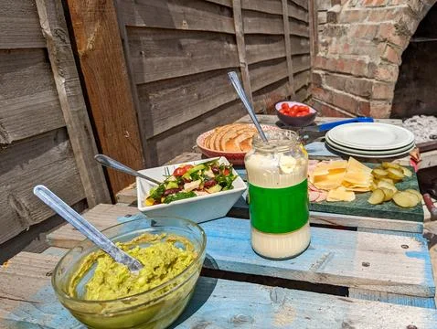 Outside eating Stock Photos