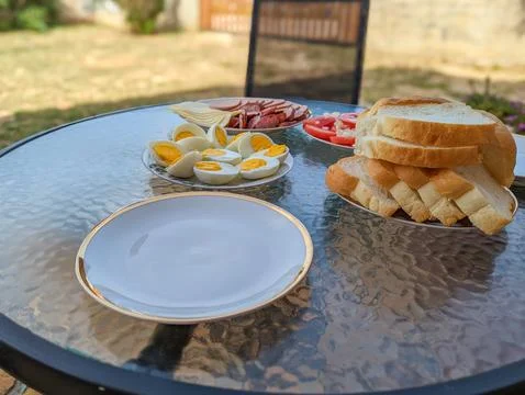 Outside eating Stock Photos