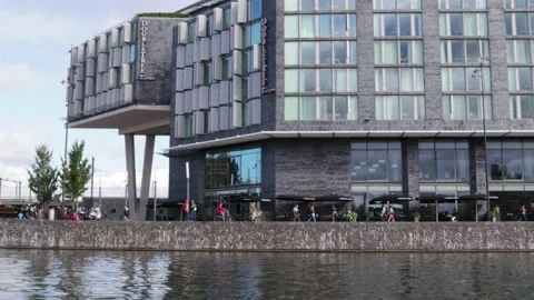 Outside facade of Doubletree Hotel by Hilton Stock Footage 169094214