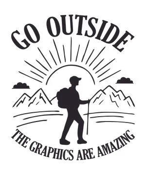 Outside The Graphics Are Amazing Stock Illustration