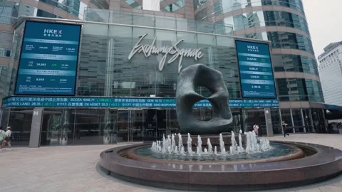 Outside Hong Kong Exchanges and Clearing Limited , Central , Hong Kong Stock Footage 313398175