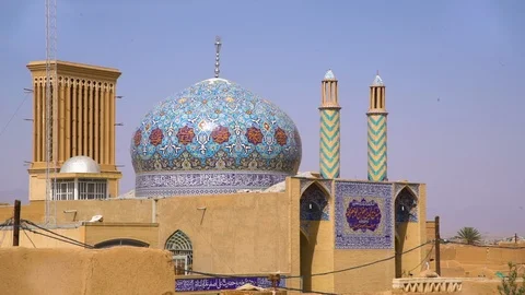 Outside an Iranian mosque Stock Footage 91310322