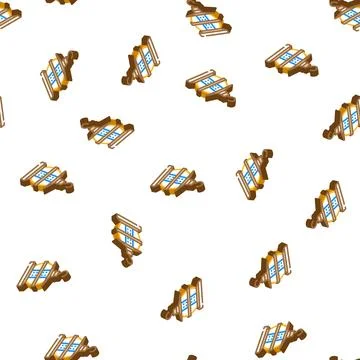 Outside led lamp isometric icon seamless pattern Stock Illustration