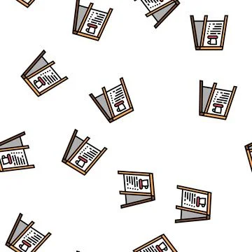 Outside menu board coffee cafeteria vector seamless pattern Stock Illustration