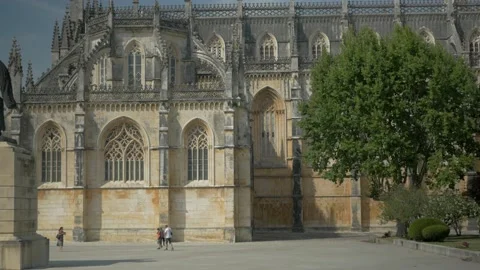 Outside The Monastery of Batalha Stock Footage 163381334