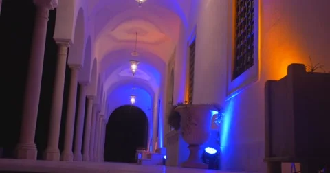 Outside the museum at night Video stock 62759854