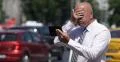 Outside Office Fieldwork Worrying News Troubled Businessman Read Tablet Mails 4k or 4k+ Resolution