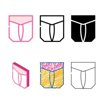 Outside pocket color icon vector diversity 스톡 일러스트