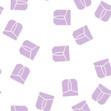 Outside pocket glyph vector seamless pattern Stock Illustration