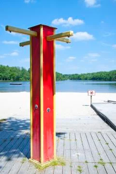 Outside shower Stock Photos