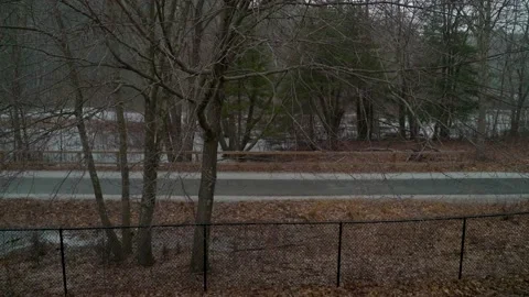 Outside Snowfall Night Time Stock Footage 147886571