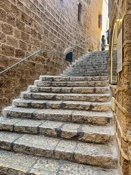 Outside Stone Steps In Jaffa Stock Photos