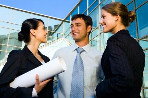 Outside talking Fotos de archivo