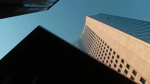 The outside of the university of Leipzig and a skyscraper in Saxony, Germany. Stock Footage 233707853