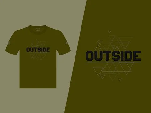 Outside Vector T-Shirt Design 스톡 일러스트