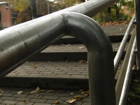 Outside view of the connection to the handrail Stock Photos